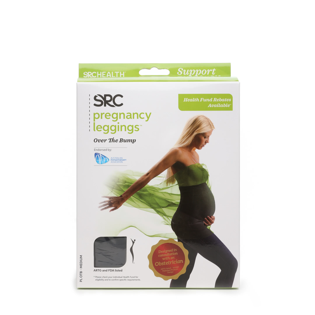 SRC Pregnancy Leggings Over the Bump - Black - Incline Health